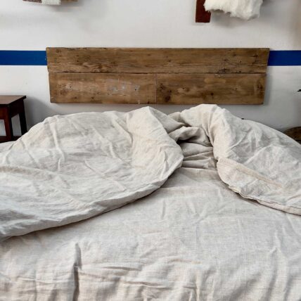 Copripiumino in lino naturale con federa