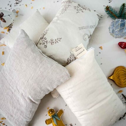 4 Mini Cuscini in cotone Bio, Cirmolo + Lavanda – Christmas pack